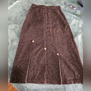 Vintage Brown Tweed Skirt